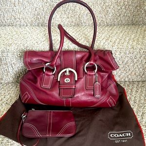 Coach Handbag with matching wristlet